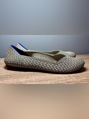 Rothy’s Cloud Grey Birdseye (Retired)  Round Toe Ballet Flats - sz 39 EU / 8 US